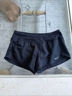 Nike Women's Black Running Shorts with Reflective Swoosh DRI-FIT